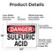 Signmission Sulfuric Acid Danger Sign, Aluminum, 24in W x 18in L, 2PK OS-2PACK-DS-A-1824-L-19474 - alternate 3